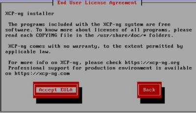 Schritt 4 der Installation des XCP-ng Servers