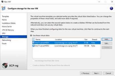 New VM: Server HDDs